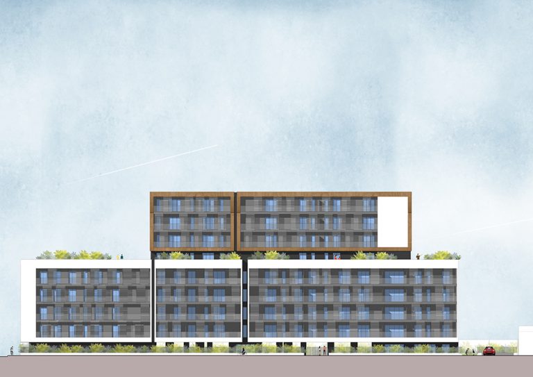 Prospetto Nord progetto Empedocle 10 Milano nuove costruzioni appartamenti