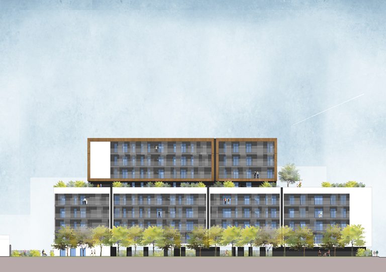 Prospetto Sud progetto Empedocle 10 Milano nuove costruzioni appartamenti